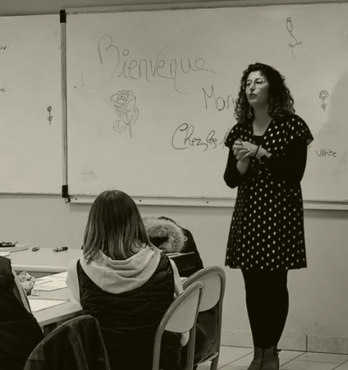 Les élèves à la rencontre de Marwa Rochay
